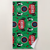 Serviette De Plage Casino Gambling Poker Roulette (Devant)