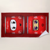 Serviette De Plage casques (Devant)