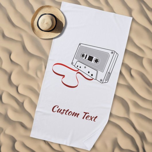 Serviette de plage cassette audio