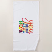 Serviette De Plage Cat Art Vous M'Avez Eu À Meow (Devant)