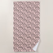 Serviette De Plage Cat Cafe motif (Devant)