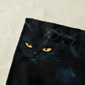 Serviette De Plage Cat noir (En situation)