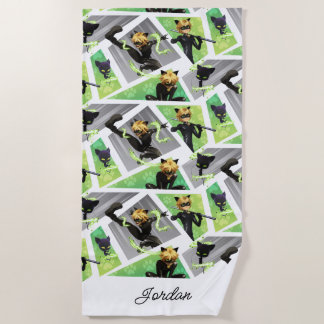 Serviette De Plage Cat Noir & Motif Plagg
