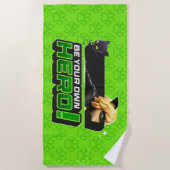 Serviette De Plage Cat Noir | Soyez votre propre héros (Devant)