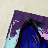 Serviette De Plage Cat Trippy Psychedelic Pop Art (En situation)