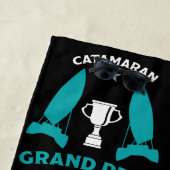 Serviette De Plage Catermaran Hydrofoil Sailboat Racing (En situation)