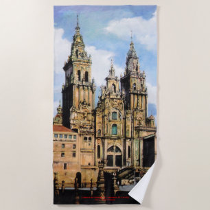 Serviette De Plage Cathédrale Santiago de Compostela (A La Corogne)