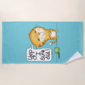 Serviette De Plage Cattitude - Cat déverse café (Devant)
