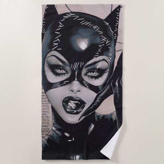 Serviette De Plage Catwoman #50 Sozomaika Cover Illustration (Devant)