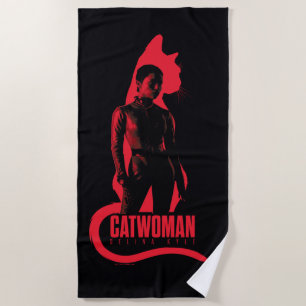 Serviette De Plage Catwoman Selina Kyle Chat Silhouette