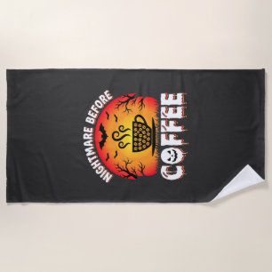 Serviette De Plage Cauchemar d'Halloween avant la chauve-souris de ca