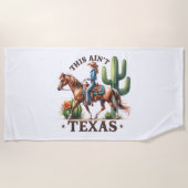 Serviette De Plage Ce Cheval Cowgirl n'est pas Texas (Devant)