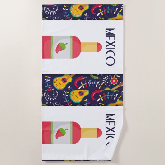 Serviette De Plage Célébration du chili décoratif (Devant)