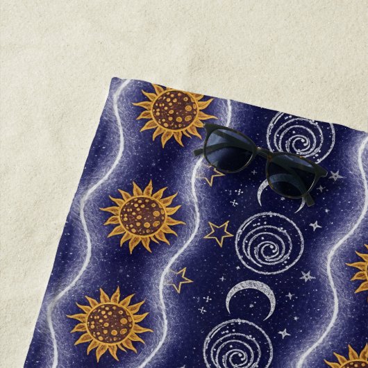 Serviette De Plage Celestial pattern (En situation)