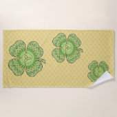 Serviette de plage Celtic Shamrock (Devant)