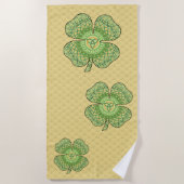 Serviette de plage Celtic Shamrock (Devant)
