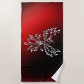 Serviette De Plage Cendres noires et Phoenix rouges (Devant)