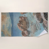 Serviette De Plage Cercle de Stones Lake Tahoe Impressionnisme (Devant)