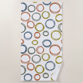 Serviette De Plage Cercles Boho (Devant)