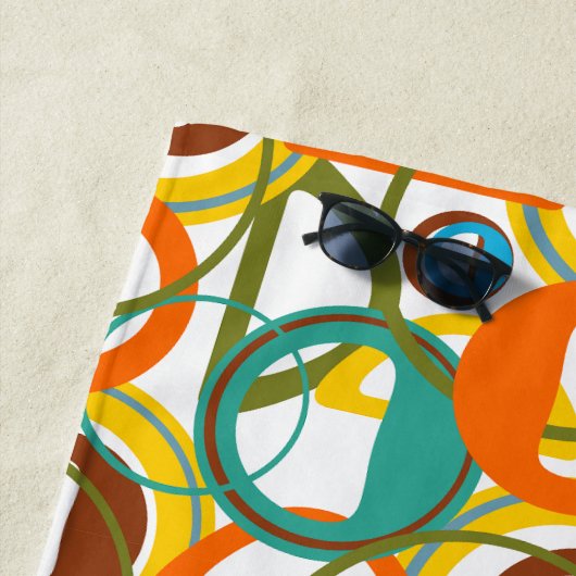 Serviette De Plage Cercles, cercles (En situation)