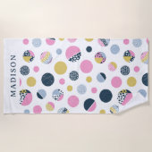 Serviette De Plage Cercles colorés (Devant)