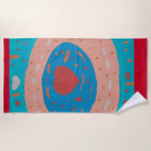 Serviette De Plage Cercles d'amour (Devant)