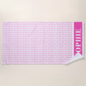 Serviette De Plage Cercles roses géométriques modernes Bébés Enfants (Devant)