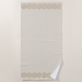Serviette De Plage Cercles spiraux Abstraits sur sable clair beige (Devant)