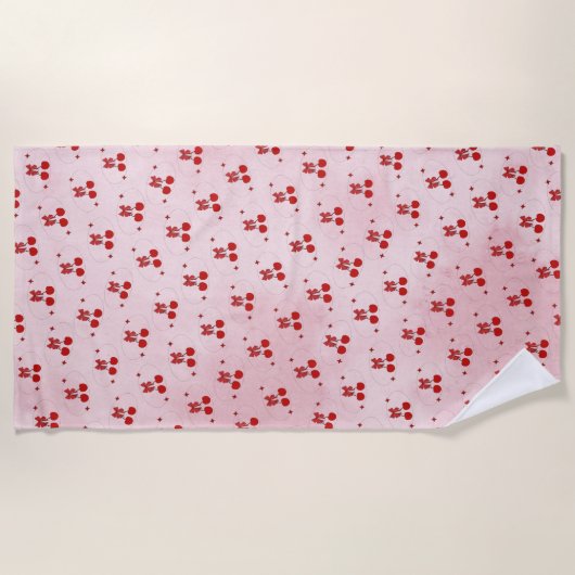Serviette De Plage Cerise (Devant)