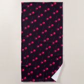 Serviette De Plage Cerises rouges pourpres foncées (Devant)