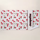 Serviette De Plage Cerisier blanc d'été (Devant)