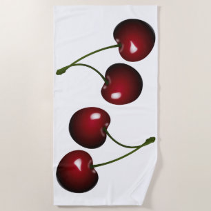 Serviette De Plage Cerisier doux rouge - naturel