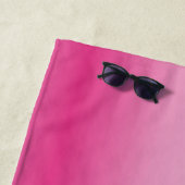 Serviette De Plage cerisier rose croustillant rose (En situation)