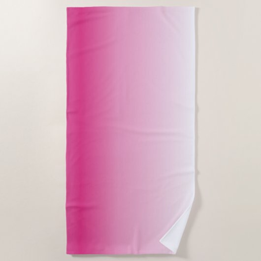 Serviette De Plage cerisier rose croustillant rose (Devant)