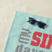 Serviette De Plage C'est Double Time Red ID421 (En situation)