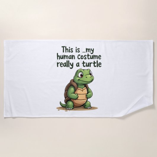 Serviette De Plage C'est mon costume humain Je suis vraiment un T-Shi (Devant)