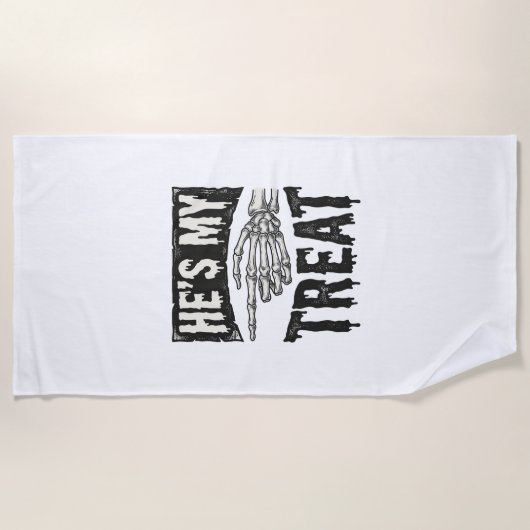 Serviette De Plage C'est mon squelette de la main de la fête d'Hallow (Devant)