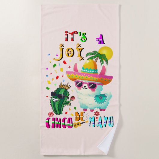 Serviette De Plage C'est une joie Cinco De Mayo (Devant)