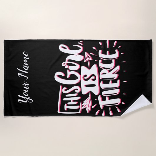 Serviette De Plage Cette Fille Est L'Autonomisation De Fille Fierce (Devant)