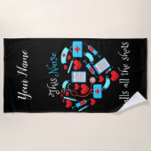 Serviette De Plage Cette Infirmière Appelle Toutes Les Chaussures (Devant)