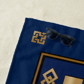 Serviette De Plage Chaîne d'or Medusa de luxe (En situation)