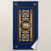 Serviette De Plage Chaîne d'or Medusa de luxe (Devant)