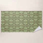 Serviette De Plage Chaînes ovales vertes (Devant)