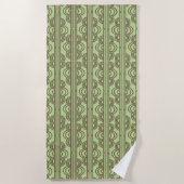 Serviette De Plage Chaînes ovales vertes (Devant)