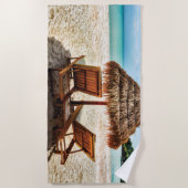 Serviette De Plage Chaises longues sur la plage coussin (Devant)