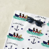 Serviette De Plage Chambre de plage de Labrador de canoë-kayak (En situation)