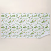 Serviette De Plage Chamomile Fleur Botanique Rustique Motif (Devant)