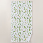 Serviette De Plage Chamomile Fleur Botanique Rustique Motif (Devant)