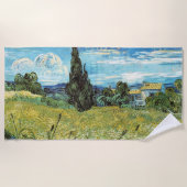 Serviette De Plage Champ de blé vert Vincent van Gogh (Devant)