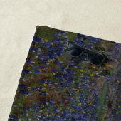 Serviette De Plage Champ de fleurs de bleuets (paysage rural) (En situation)